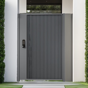 铝合金别墅庭院双开大门铝艺院子门头铁艺大门围墙不锈钢电动门楼