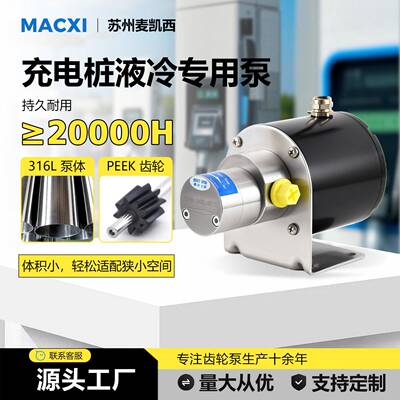 小型不锈钢磁力齿轮泵汽车充电桩冷却泵全自动循环泵零泄露