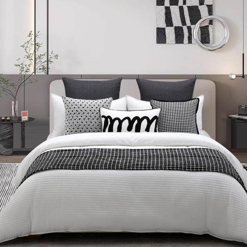 轻奢现代样板间床品软装家具展厅酒店别墅床上用品可多件套