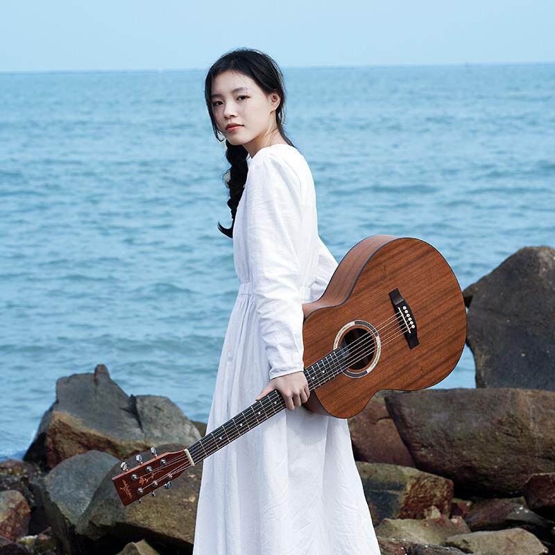 guitarist民谣吉他40寸桶吉初学都男410Y圆角他生木正吉他女学生