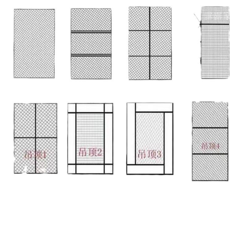 铁艺网格简易铁网挂墙吊顶餐厅隔断屏风壁挂铁丝网格墙上装饰