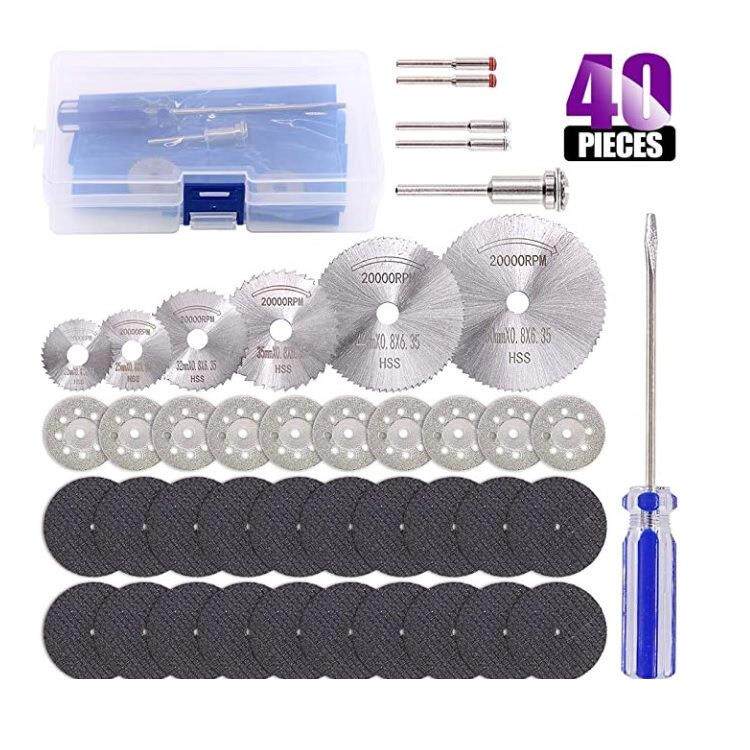 40PC切割片盒装套装 电磨吊磨机配件组合打磨抛光切割厂家