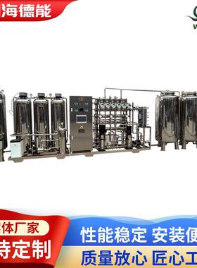 时产0.5吨全自动二级RO加EDI超纯去离子水系统配金属浮子流量计