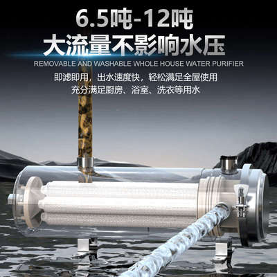 农村自来水水塔全屋大流量净水器家用井水泥沙前置过滤器反冲洗