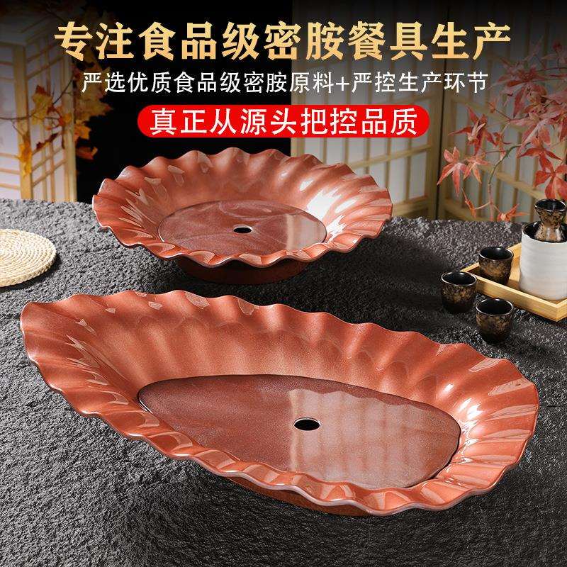 密胺餐具日韩料理三文鱼专用刺身盘创意海鲜姿造意境干冰拼盘