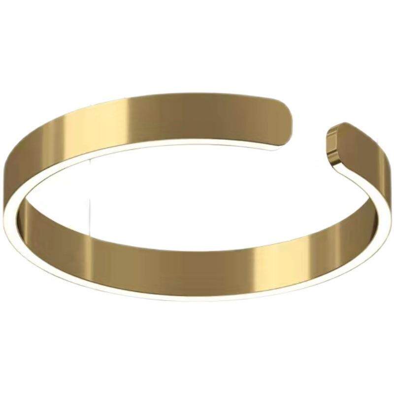 后现代简约客厅灯创意酒店展厅别墅装饰灯具室圆环C形餐厅卧室灯