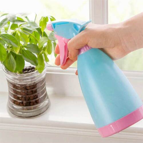 Hand-pressed candy-colored watering can spray bottle, garden