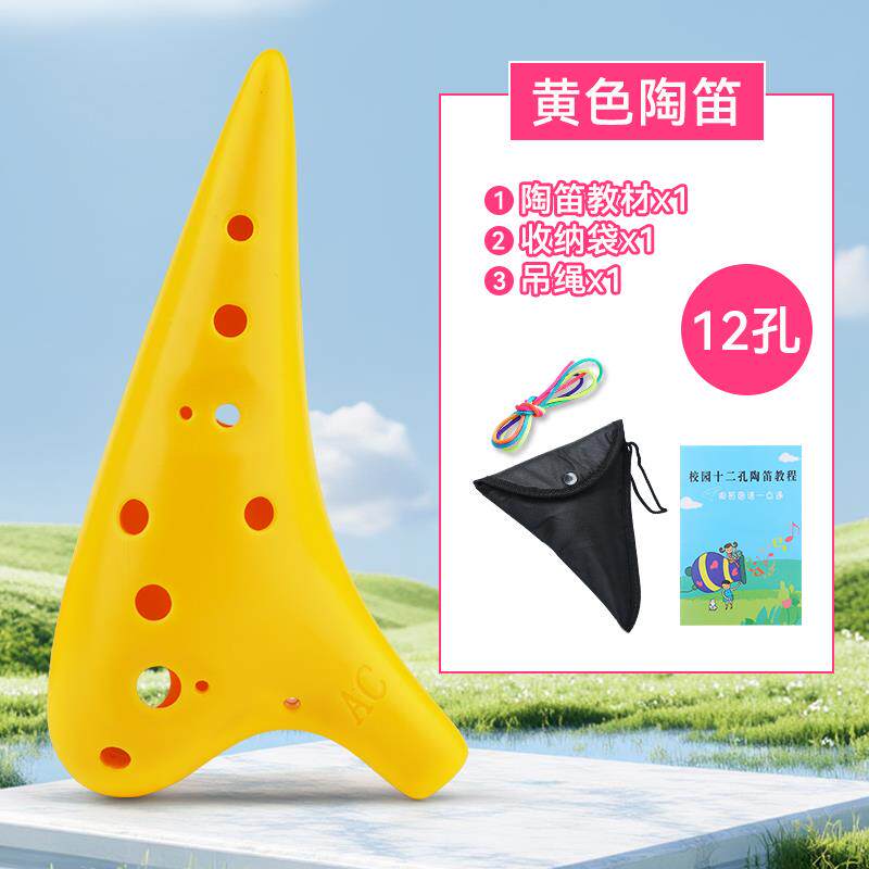 正品12孔中音A孔C树脂陶笛初学者十二儿童小专业乐生器学c调淘笛