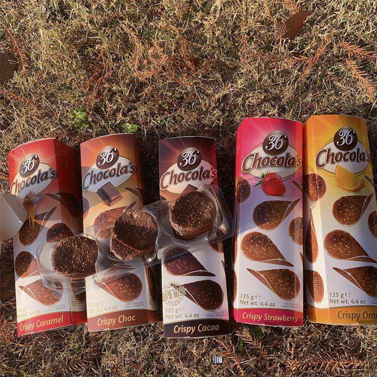 哈姆雷特巧克力脆片比利时进口零食小吃Hamlet牛奶黑纯可可脂薯片