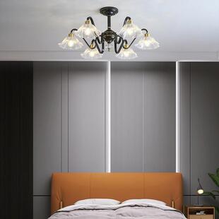 美8867式 全铜轻吊灯客厅灯简约奢餐厅大厅室灯复古卧书房吸顶主卧