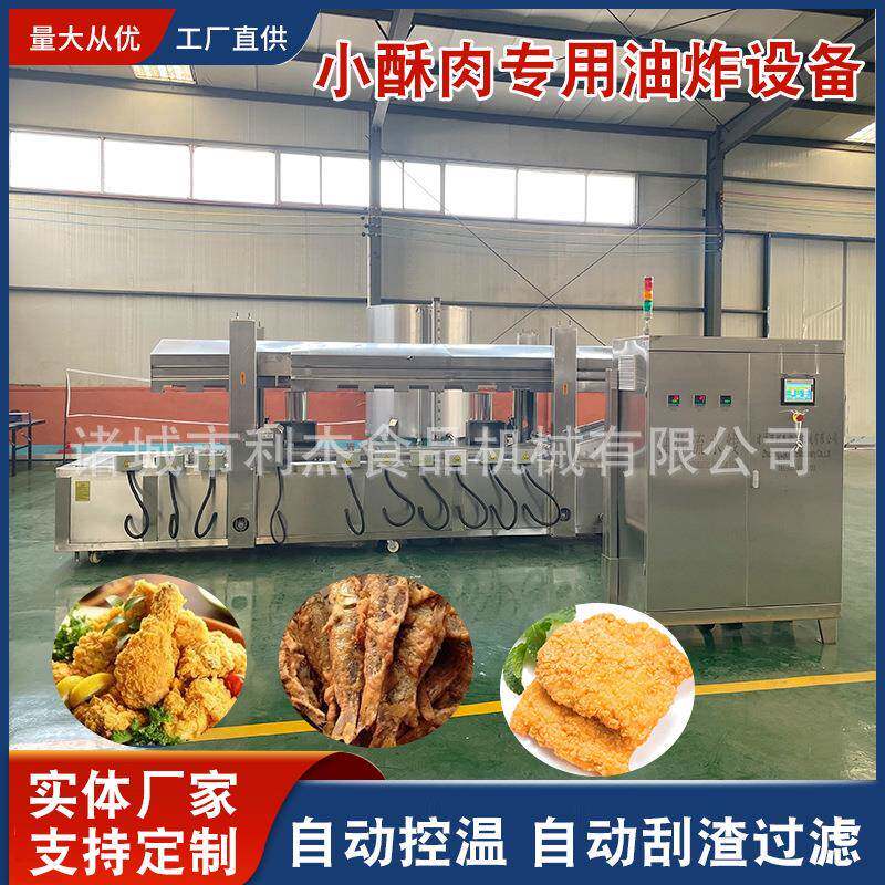 调电加热杏鲍油菇DEC油炸机 多功能理品炸 三文鱼块油炸流机水线