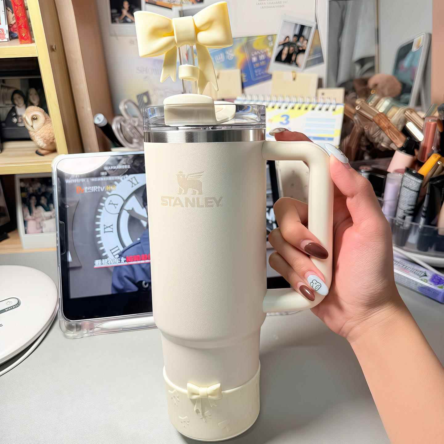 stanley保温杯保护套杯套史丹利水杯杯托吸管防尘塞配件吸管帽