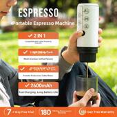 铠食2祇海豚便携意式 咖啡机胶囊家用半自动小型户外车载充电咖啡