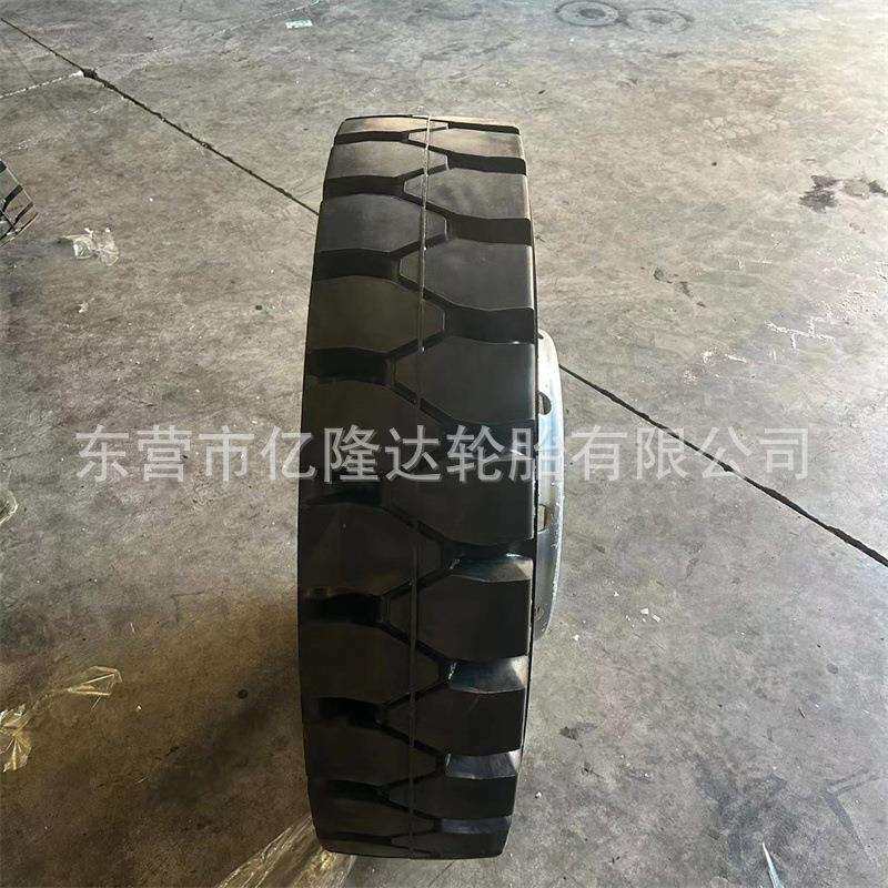 10吨叉车轮胎轮毂总成实心轮胎充气8.25-20 9.00-20 实心轮辋轮胎