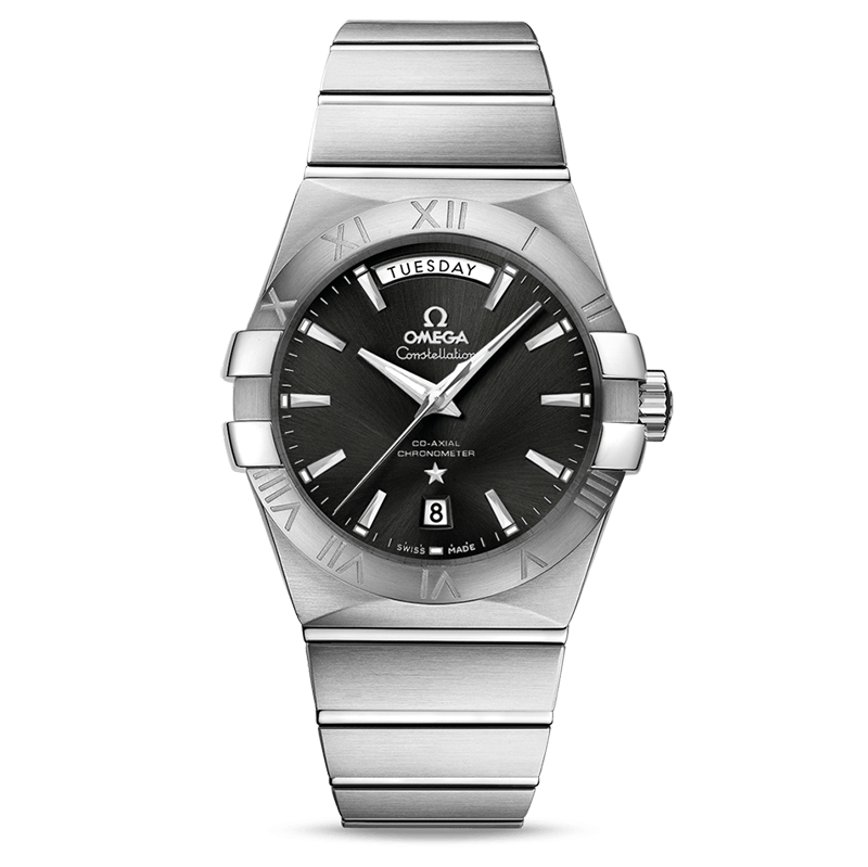 [9.8新]欧米茄星座系列精钢自动机械手表男表123.10.38.22.01.001