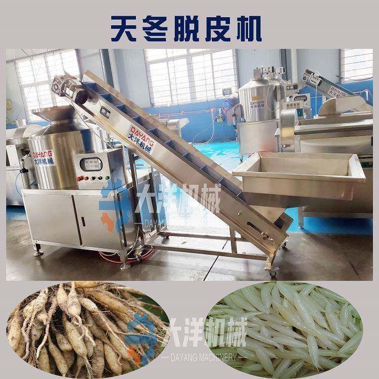 无损伤天冬脱皮机电动天门冬去皮设备不锈钢天冬剥皮机脱天冬皮机