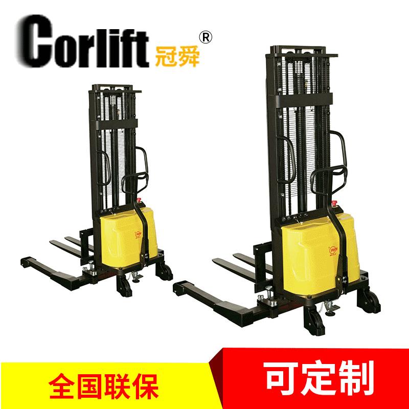 CTD15B宽腿半电动堆垛车1.6T2.5T可调节宽腿半电动堆高车可制作