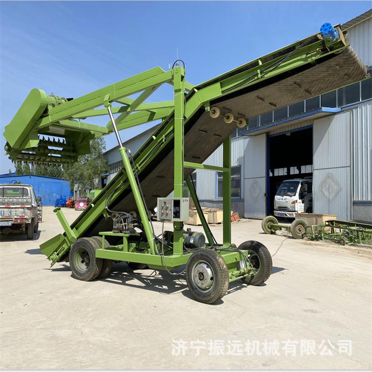 输送草料青贮取料机 可升降电动扒草车 饲草切碎牛羊铲料车