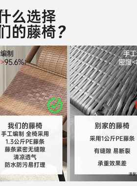 编摇摇台IPN椅家用人老阳竹休闲逍遥椅户外藤可坐藤椅懒人摇摆