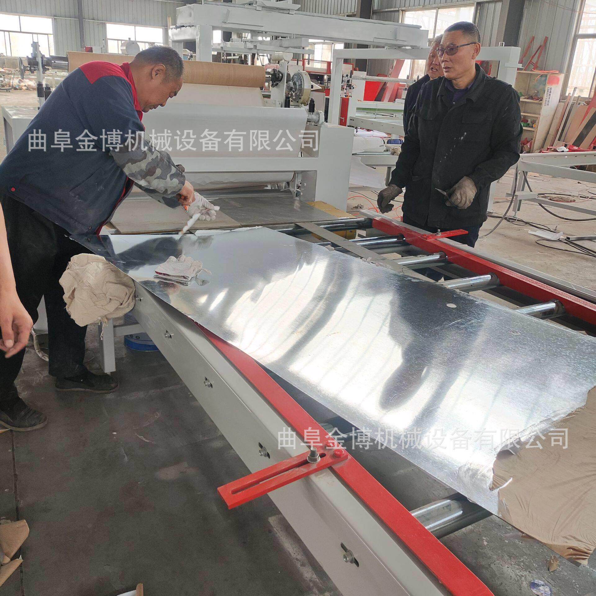 新材料隔音声学材料复合机圆刀修边断膜挤塑板吸音毡平贴机
