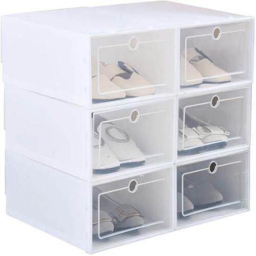 3PCS Transparent plic shoe box dustproof Shoes cabinet