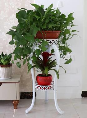 欧式铁艺花架加厚多层客厅阳台落地室内黄金葛吊兰花盆架