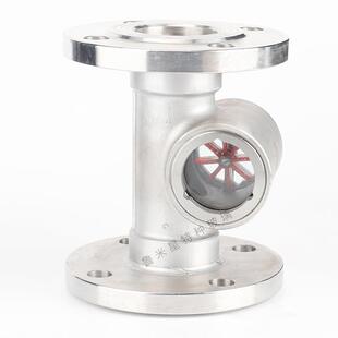 不锈钢法兰波纹管水流指示器视镜玻璃观察窗化工管道工具配件