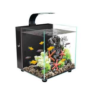 bib桌面小型自循环背滤静音免换水懒人轻奢超白玻璃小鱼缸造景水