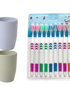 10-pack Family Set of Soft Bristle Toothbrushes for Adults w