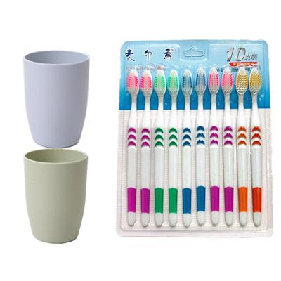 10-pack Family Set of Soft Bristle Toothbrushes for Adults w