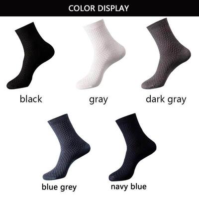 10 Pairs/lot Men Bamboo Fiber Socks Men Breathable Long Sock