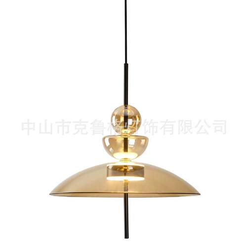 餐厅吊灯岛台简约现代高端床头吊线灯咖啡厅吧台餐桌玻璃灯轻奢