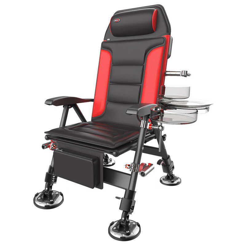 游山然钓椅新款可躺式钓鱼椅全地形多功能钓鱼凳折叠便携小欧式