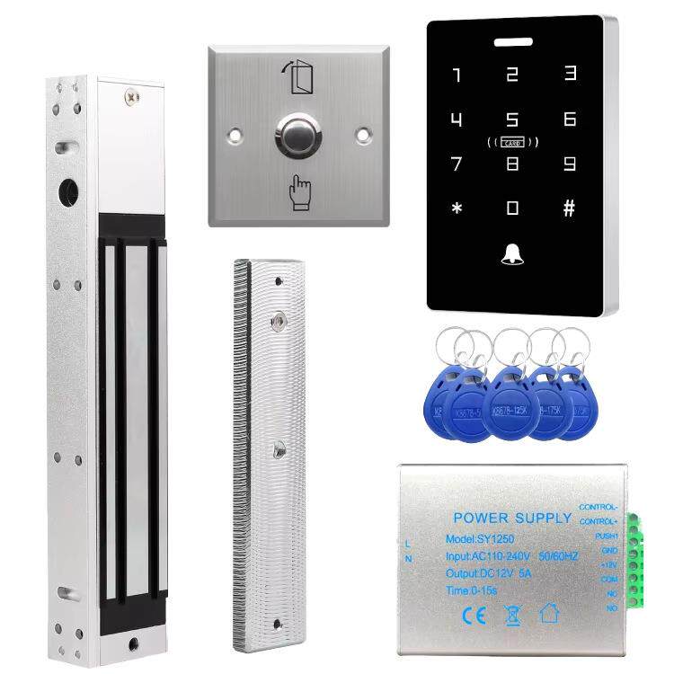 DC12v RFID 门禁套件,带 IC ID 键盘和 280 公斤磁力锁, 电源,