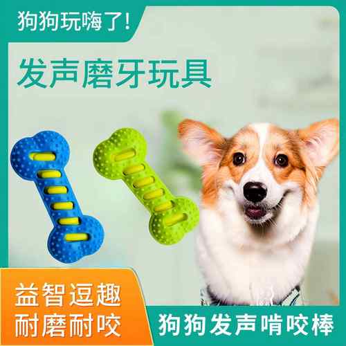 狗狗玩具 骨头耐咬TPR磨牙发声大型犬金毛柯基法 狗宠物解闷神器