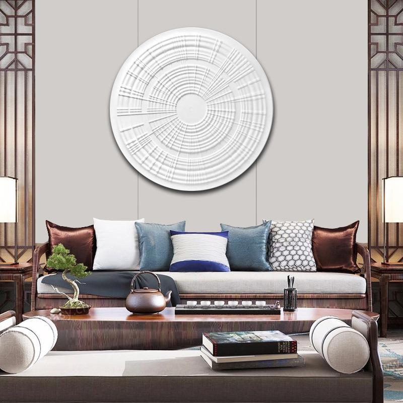 现代简约风格玄关书房壁饰立体圆形雕刻画客厅卧室装饰画过道挂画图片