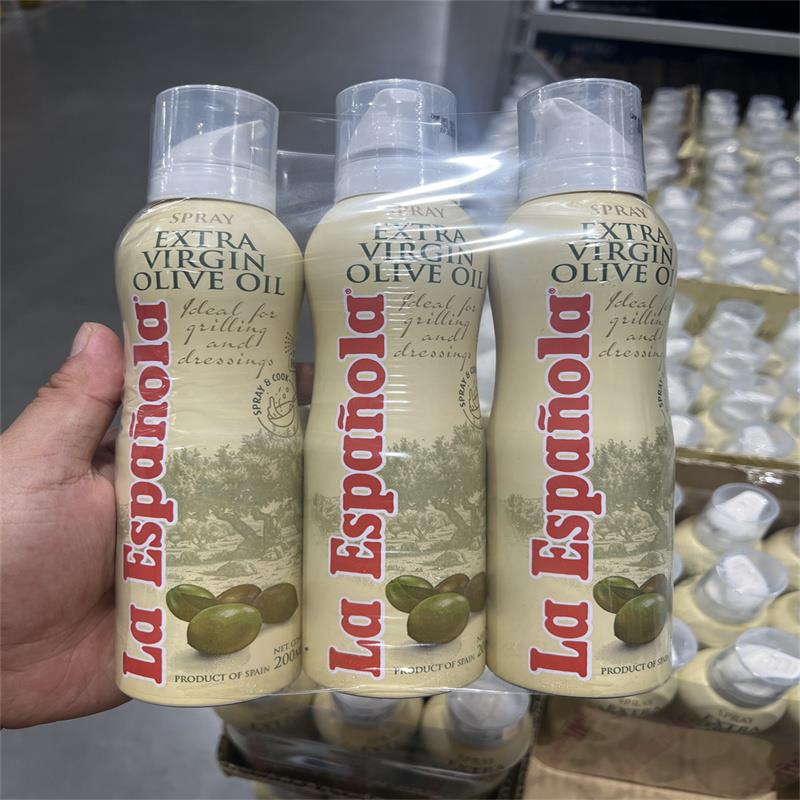 Costco山姆会员超市代购 喷雾型精准控量特级初榨橄榄油200ml*3