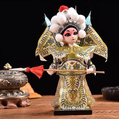 绢人礼京特色北物娟人摆件京剧脸谱戏曲人物京剧小娃出国娃礼品