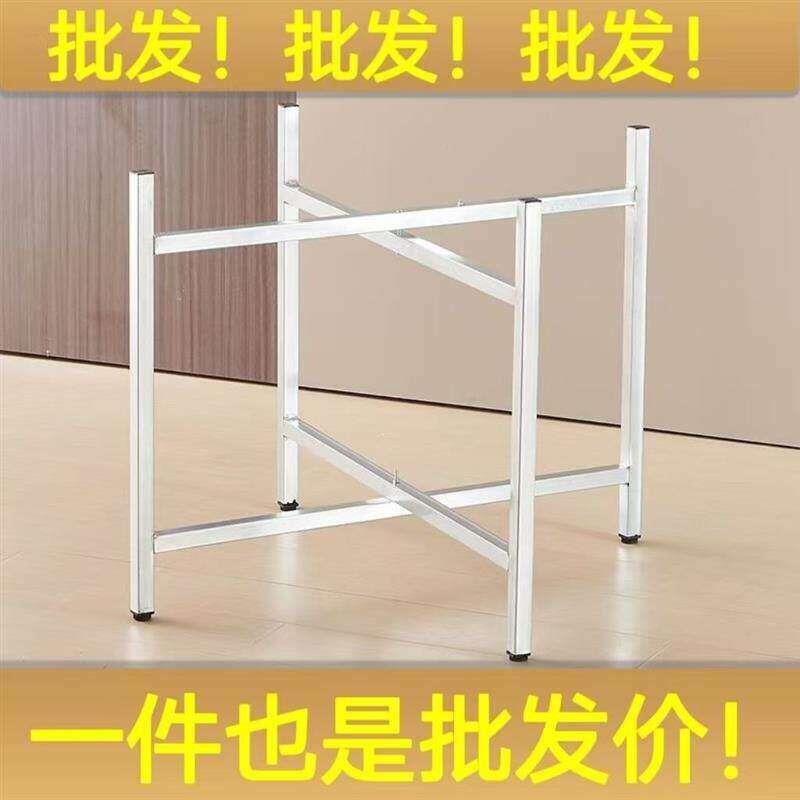简易大圆桌架可折叠铁艺桌腿支架桌脚不锈钢桌脚架餐桌折叠桌架子