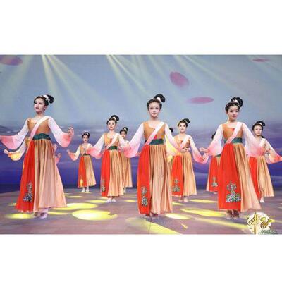 正品新款印忆长安古唐典舞舞演出演服中国表风大气开场蹈服装大摆