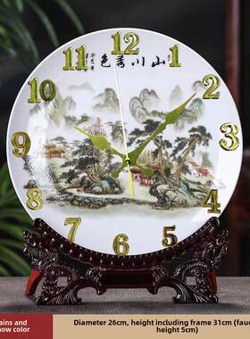 钟摆钟石英客厅桌面时钟覆古家庭桌面时尚时钟坐时钟显示表时钟时