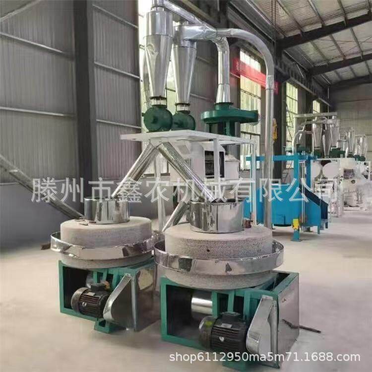 小麦全自动磨面机玉米磨粉机双石磨杂粮加工面粉机CE认证