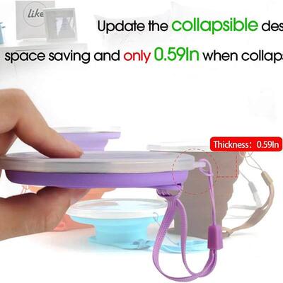 Silicone Foldable Cup Collapsible Telescopic Cute Water Bott