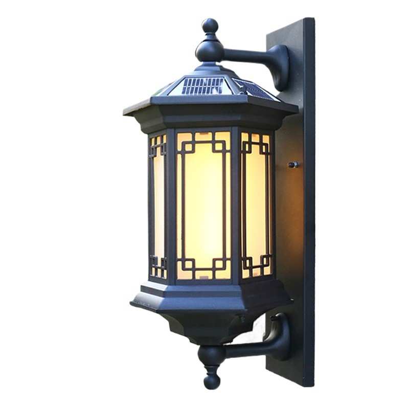户外壁灯防水庭院灯过道阳台灯墙壁灯中式进门灯太阳能壁灯免接线
