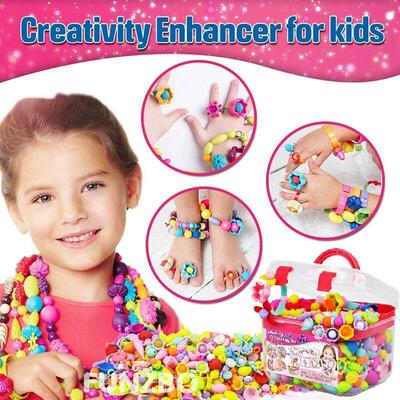 1Set Pop Beads Toys Kids Jewelry Making Kit Pop Bead Art and