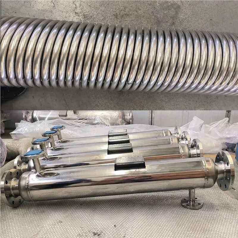 化工冷凝 石灰炉真空器窑配套不锈钢缠绕管换器 工热JX-KX业热交