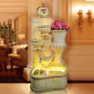 XTW厂家直销 大型欧式流水喷鱼池室水泉景意家居客创厅办公玄关摆