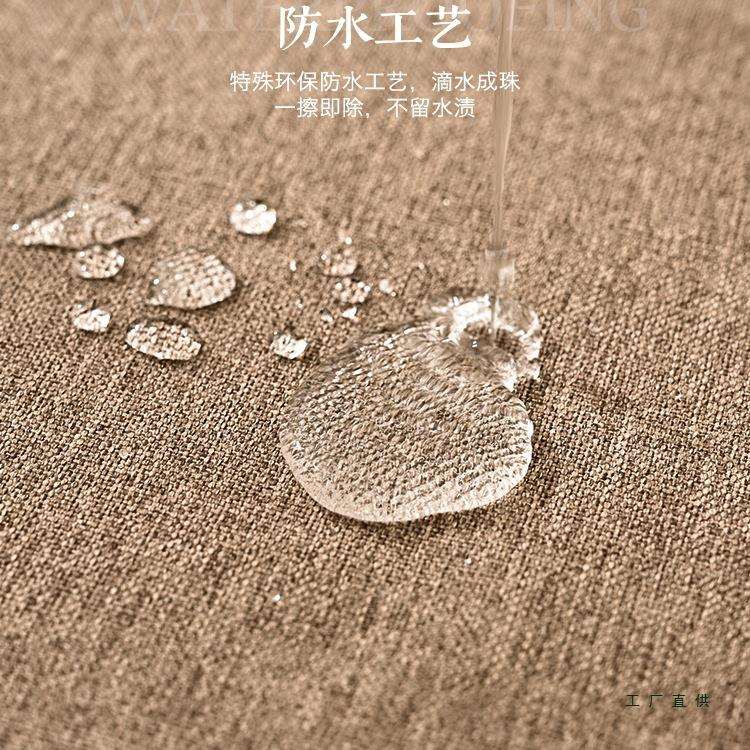 新中式茶席棉麻纯色茶桌布中国风防水餐桌布灰色禅意会议台布桌旗