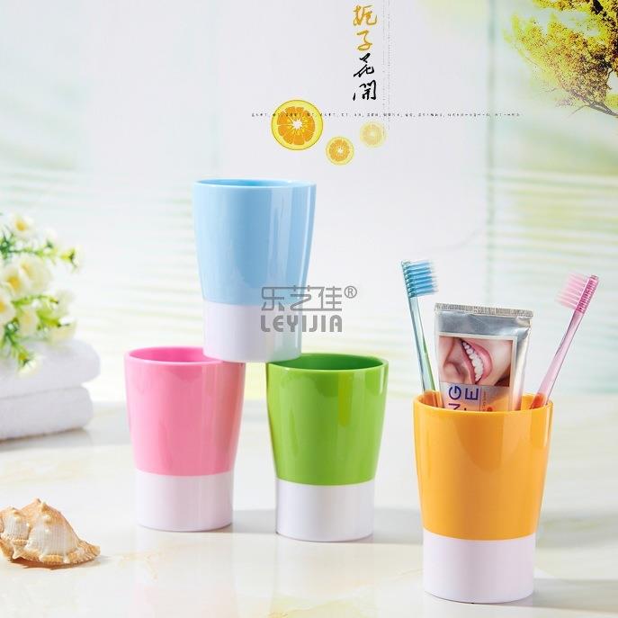 可印刷LOGO日式简约创意刷牙杯漱口杯喝水杯双色杯情侣杯收纳
