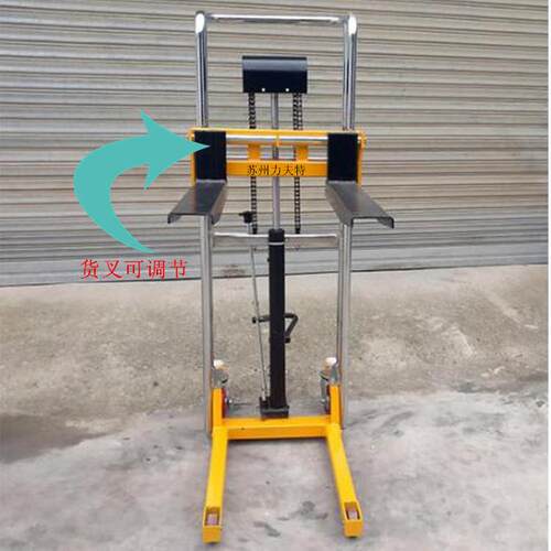 苏州不锈钢小型液压叉车 江苏手动升高车 微型升降推车